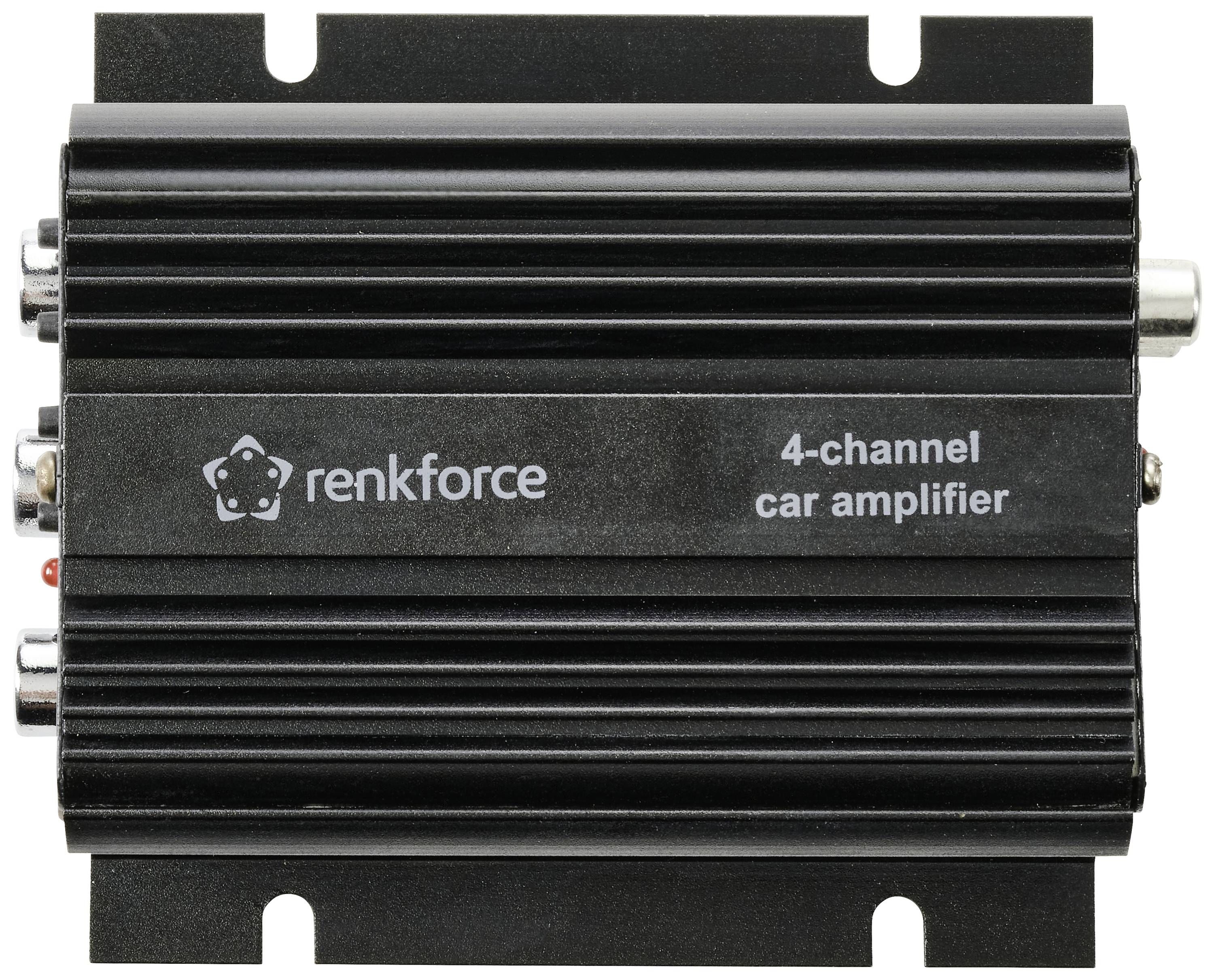 Renkforce RF-CMP-204 4kanálový koncový stupeň 200 W Přehrávání zvuku přes Bluetooth®/USB, Regulace hlasitosti/basů/výšek-2