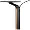 Moderní, minimalistický stůl v černém a dřevěném provedení. Elegantní design s úzkou, kulatou deskou stolu.