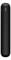 Černá, válcovitá přenosná nabíječka s USB-C portem nahoře, stojící vzpřímeně, s minimalistickým designem.