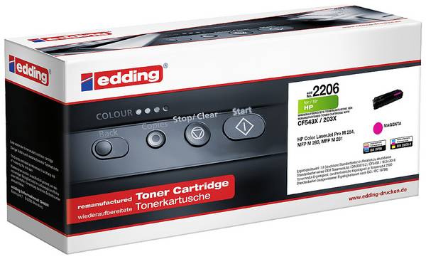 Edding Toner náhradní HP 203X (CF543X) kompatibilní  purppurová 2500 Seiten EDD-2206 18-2206
