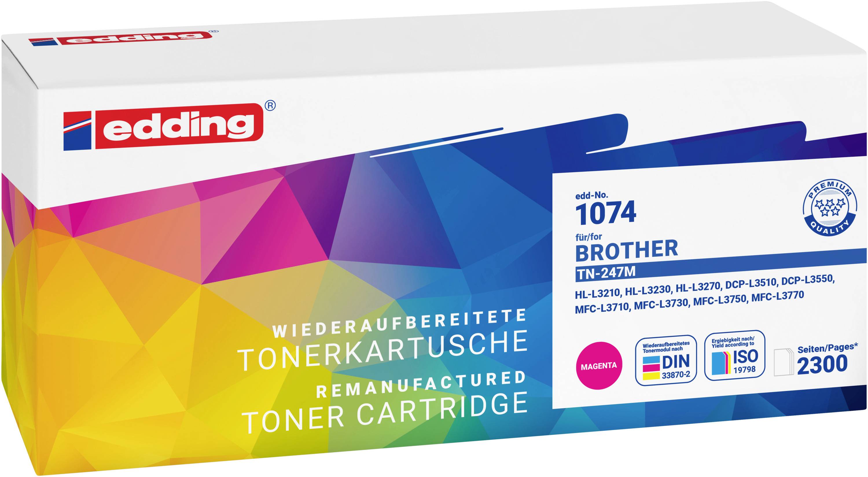 Edding Toner náhradní Brother TN-247M kompatibilní purppurová 2300 Seiten EDD-1074 18-1074-0
