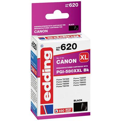 Inkoustová kazeta Canon edding 620, černá, renovovaná, kompatibilní s několika modely Pixma, výtěžnost 690 stran.