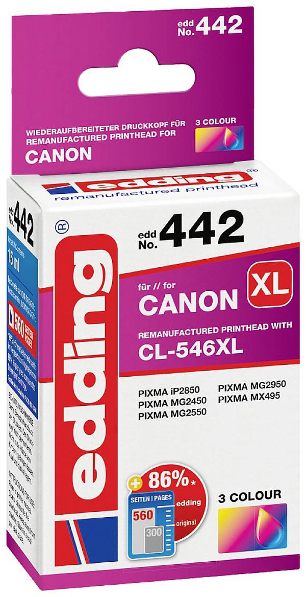 Edding Ink náhradní Canon CL-546 XL kompatibilní  barva EDD-442 18-442