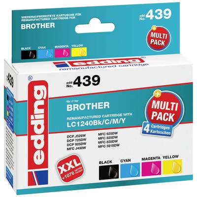 Repasovaná multipack inkoustových cartridgí pro tiskárny Brother, modely DCP, MFC. Obsahuje černou, azurovou, purpurovou a žlutou.