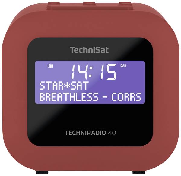 TechniSat TECHNIRADIO 40 0002/2940 radiobudík, DAB+, FM, s USB nabíječkou, červená