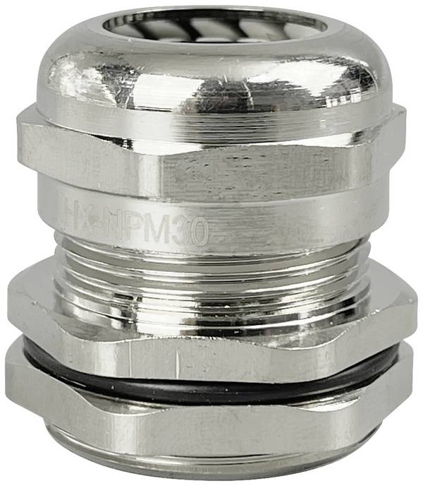 TRU COMPONENTS TC-10302844 kabelová průchodka M30 mosaz (poniklovaná) kov 1 ks