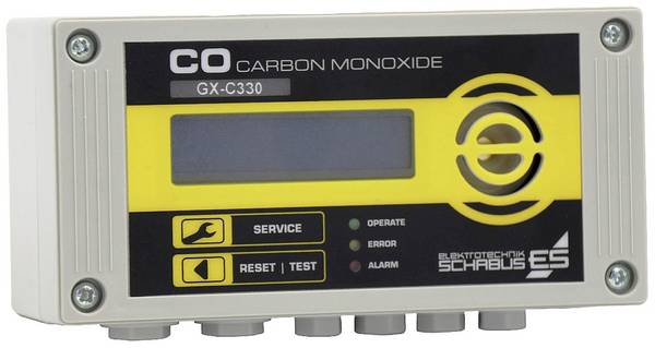 Schabus GX-C330, 300330 detektor oxidu uhelnatého s interním senzorem 230 V, detekce oxidu uhelnatého (CO)