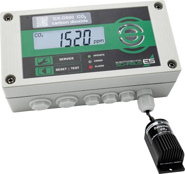Schabus GX-D500, 300267 detektor oxidu uhličitého s externím senzorem 230 V, detekce oxidu uhličitého (CO2)
