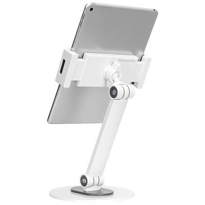 Tablet v nastavitelném držáku na kloubovém rameni, vyvinutý pro flexibilní polohování a snadné zobrazení.
