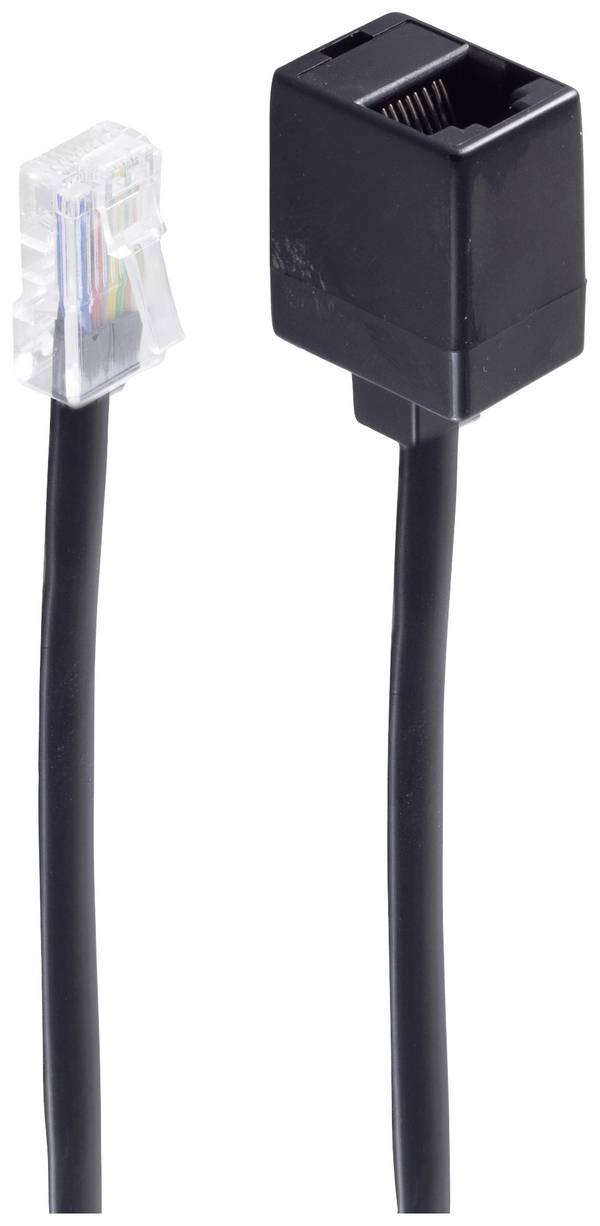 Shiverpeaks telefonní kabel [1x RJ45 zástrčka 8p8c - 1x telefonní spojka TAE-N] 6 m černá