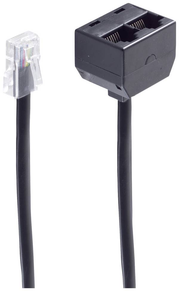 Shiverpeaks telefonní adaptér [1x RJ45 zástrčka 8p8c - 2x RJ45 zásuvka 8p8c] 0.1 m černá