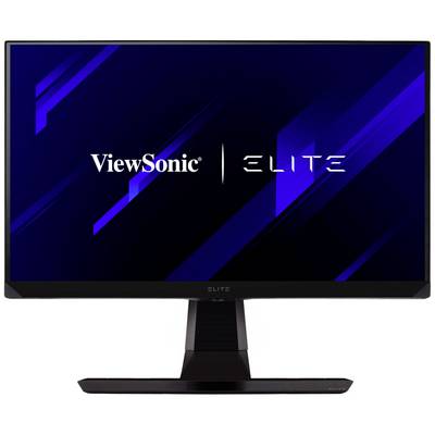 Počítačový monitor značky 'ViewSonic ELITE' zobrazuje obrazovku s modro-černým vzorem.