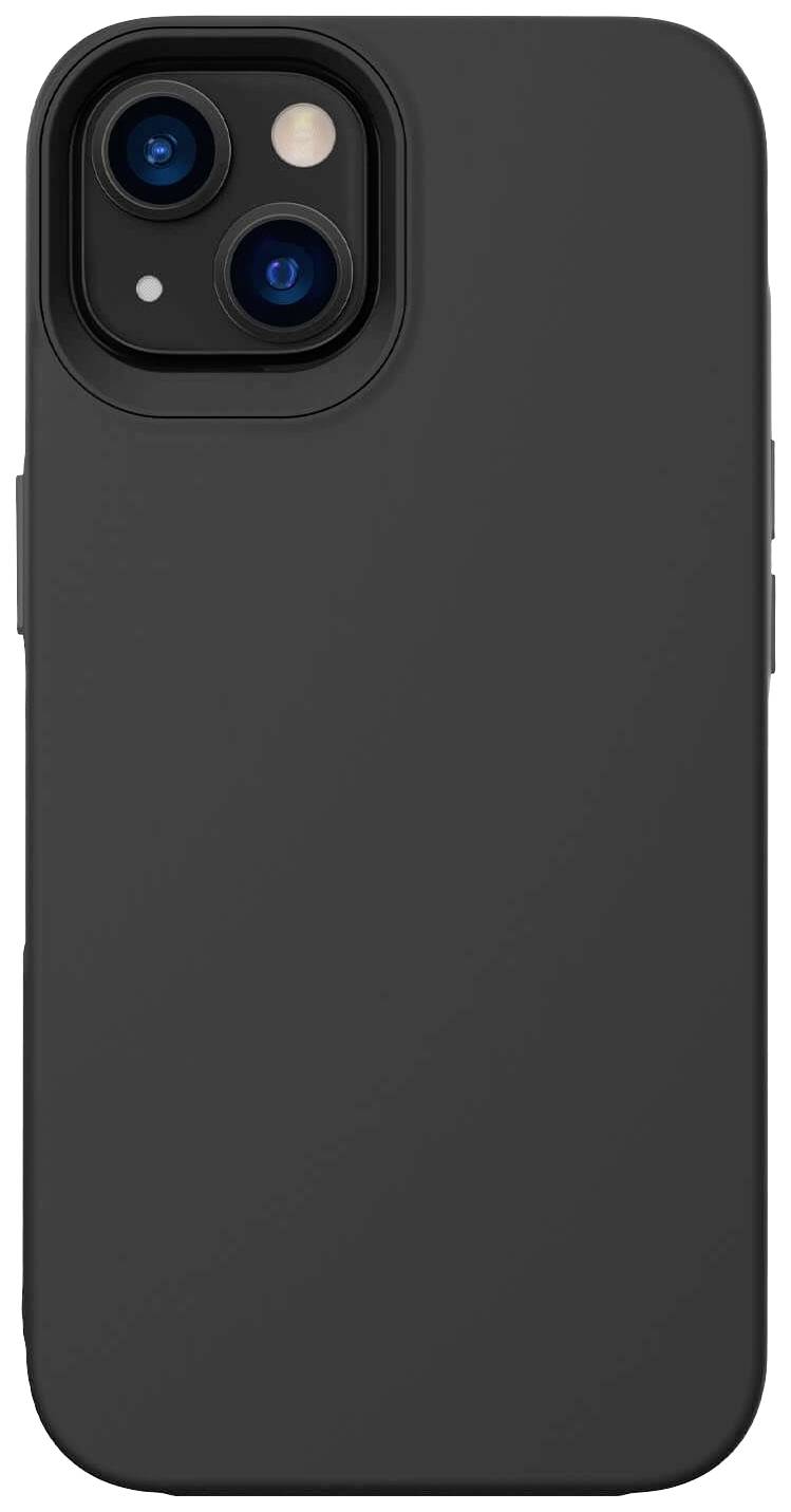 Černý smartphone s duální zadní kamerou.