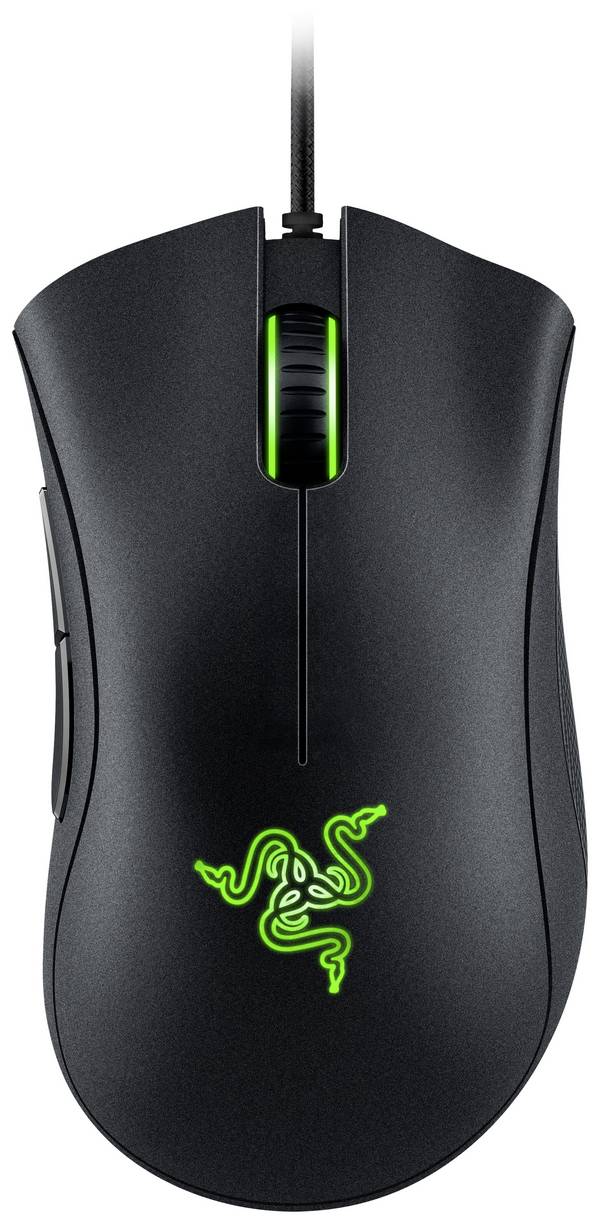 RAZER DeathAdder Essential optická ergonomická herní myš, přenos kabelový, 5 tlačítko, 6400 dpi, černá