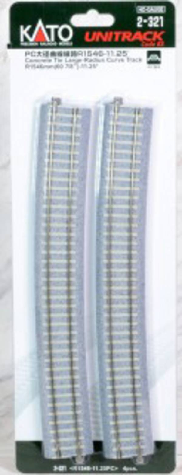 H0 Kato Unitrack 2-321 zahnutá kolej  4 ks