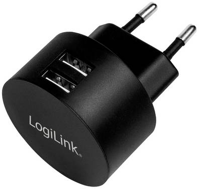 LogiLink Ladegerät USB nabíječka, 2x USB A, 10.5 W, černá
