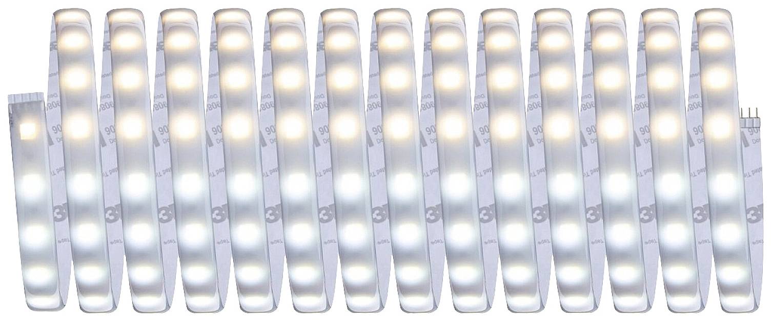 LED pásky s proměnlivým uspořádáním teplého a studeného bílého světla v jednom pruhu.