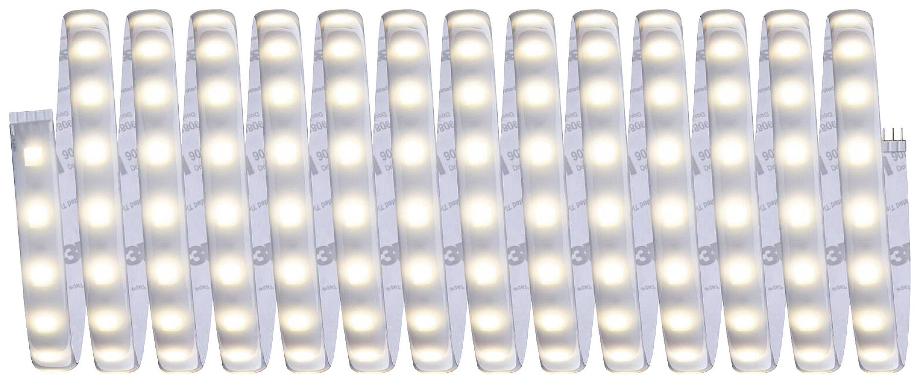 LED pásové světlo s 16 svítícími segmenty v těsné, vlnovité konfiguraci.