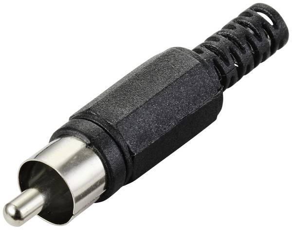 TRU COMPONENTS TC-10336008 cinch konektor zástrčka, rovná černá 1 ks