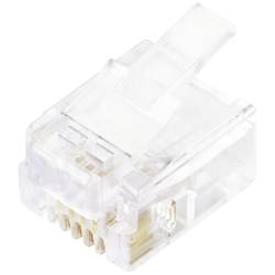 TRU COMPONENTS Modulární konektor TRU Components 6P4C-RJ11 TC-10336036 zástrčka, rovná Počet pólů 6P4C 1 ks