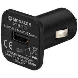 Monacor CPA-2105USB DC/DC měnič napětí do auta do auta 1 x USB A DC/DC měnič