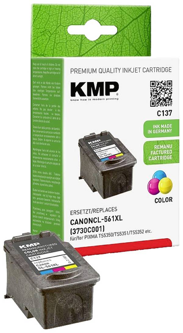 KMP Ink náhradní Canon CL-561 XL kompatibilní balení po 3 ks barva C137 1581,4030