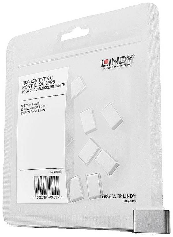 LINDY Zámek k portu USB-C®  sada 10 ks bílá zámek s klíčem bez klíče 40439