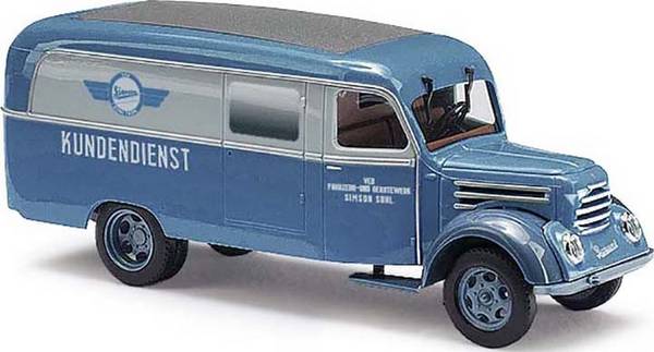Busch 51818 H0 model nákladního vozidla Robur Stavebnicový vozík Garant k 30 Simson Suhl