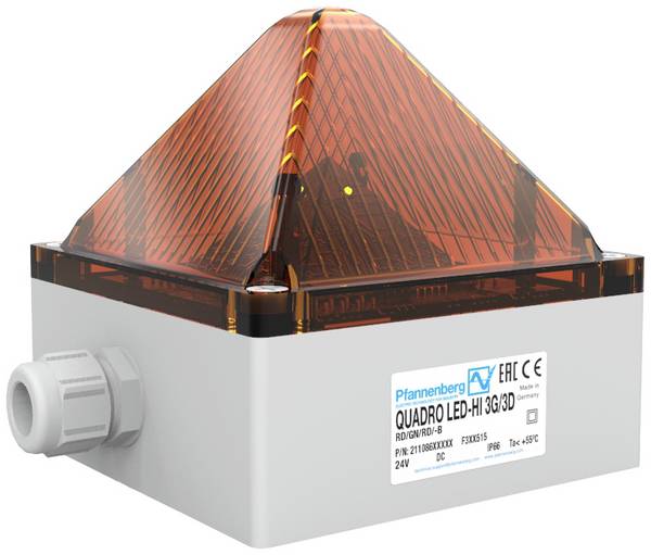 Pfannenberg bleskovka LED QUADRO LED-HI-3G/3D HV AM 21108644009 oranžová  zábleskové světlo 230 V/AC