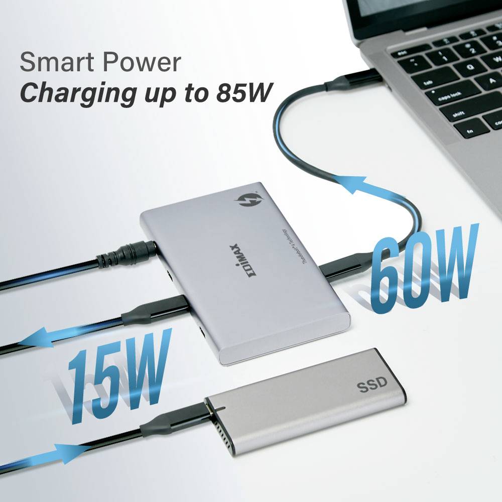 EDIMAX Dokovací stanice pro notebook Thunderbolt™ 4 TD-405BP 5-in-1 Thunderbolt™ 4 Mini Docking Station Vhodné pro značk-3