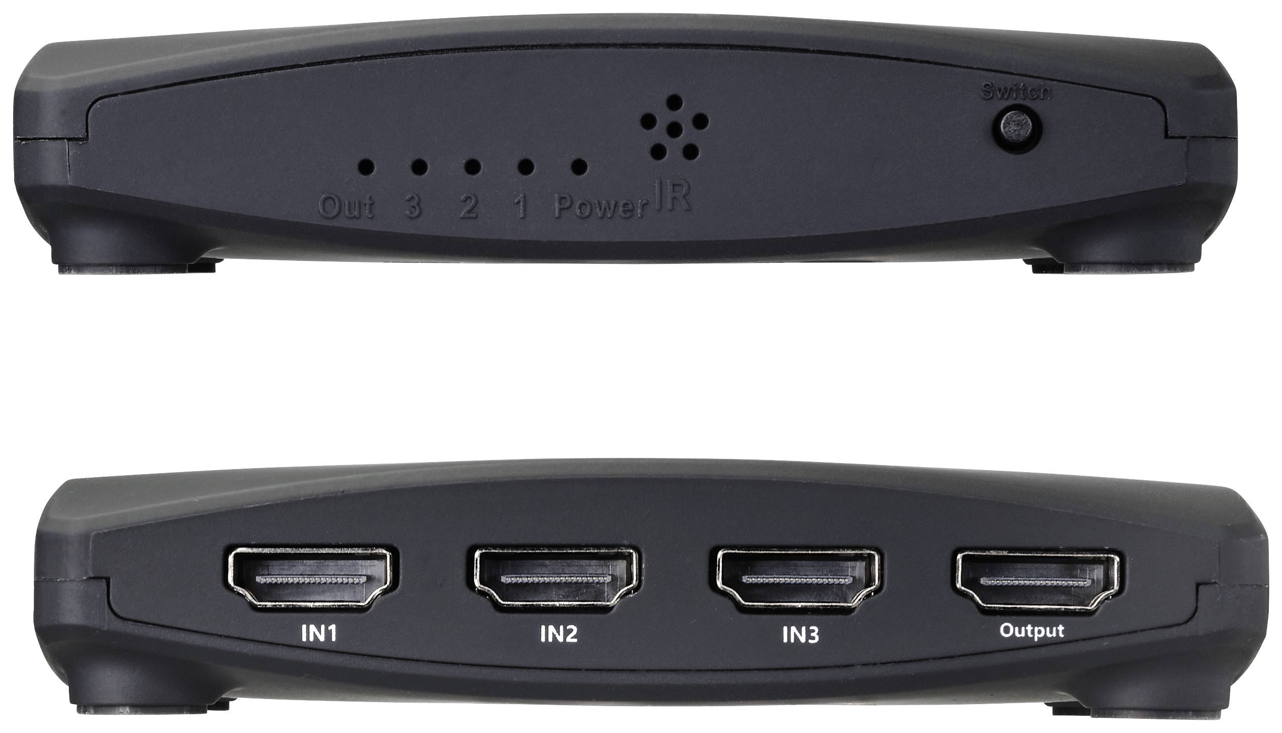 SpeaKa Professional SP-HDS-200 3 porty HDMI přepínač s dálkovým ovládáním UHD 8K @ 60 Hz, UHD 4K @ 120 Hz-2