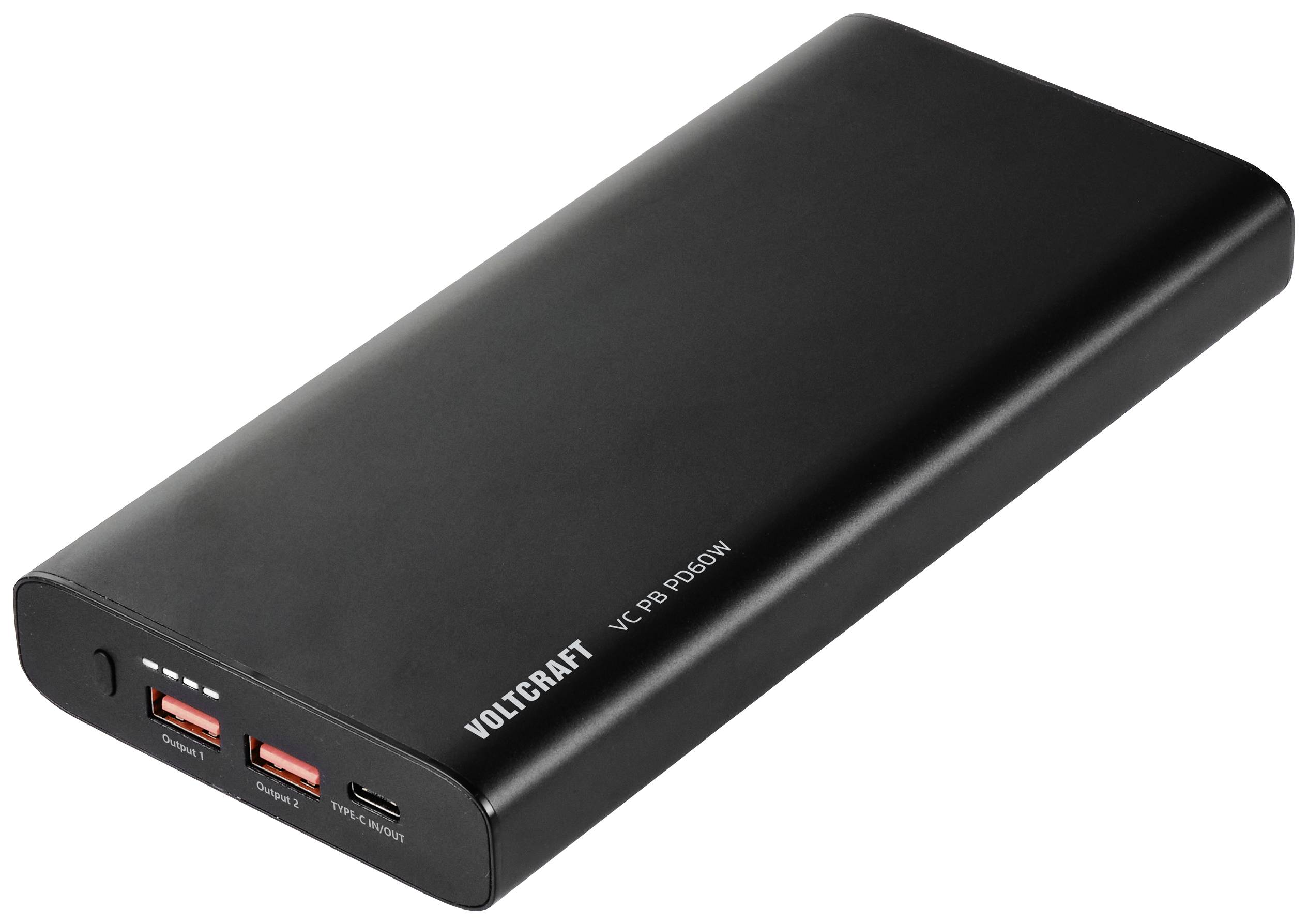 VOLTCRAFT VC PB PD60W powerbanka 26800 mAh Quick Charge 3.0, Power Delivery 3.0 Li-Ion akumulátor  černá