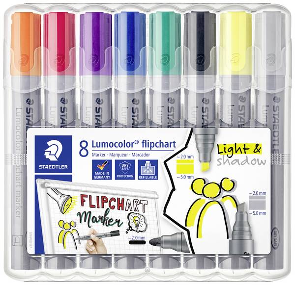 Staedtler 356 SWP8 popisovač na flipcharty  Flipchartmarker kulatý hrot 2 - 5 mm  8 ks