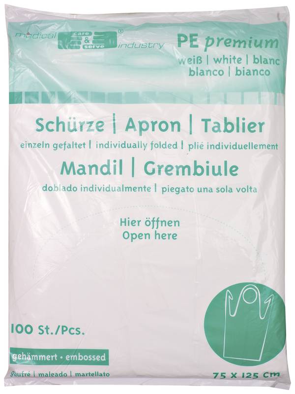 medical care & serve 1005100  Jednou zástěra 75x125 cm ve 100      bílá