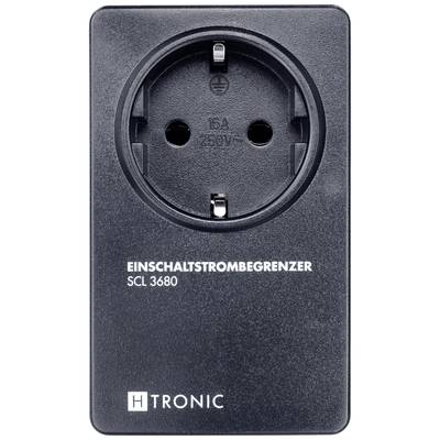 Proudový omezovač s nápisem 'Omezovač náběhového proudu SCL 3680', vhodný pro 16A a 250V, značka H-Tronic.