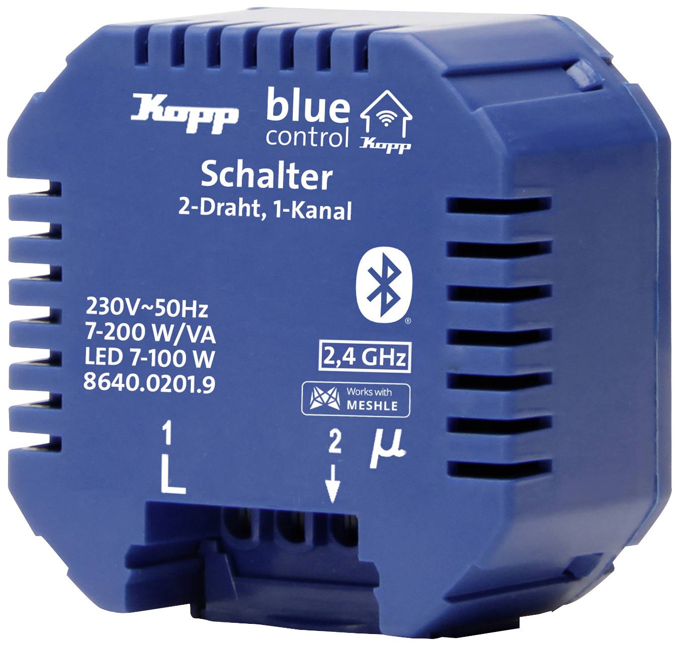 BC.Schaltakt.2D.1Kan. Blue-Control 1kanálový spínač pohonu Spínací výkon (max.) 3600 W modrá