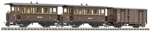 Liliput L340018 Sada 3 kusů osobních vozů H0e B16 a AB Freightwg, 2nápravový osobní vagon. GWk101 této všestranné dráhy