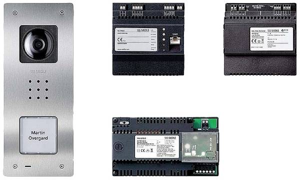 Siedle SET CVUSG 850-1-01 kabelový domovní telefon kompletní sada, stříbrná, 210009825-01
