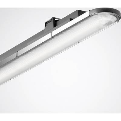 Podlouhlé LED svítidlo se stříbrným pouzdrem, vhodné pro moderní osvětlení kanceláří nebo obytných prostor.