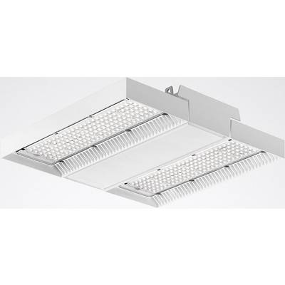 Bílé stropní LED svítidlo obdélníkového tvaru s jasně strukturovanými LED panely, vhodné pro kancelářské prostory.
