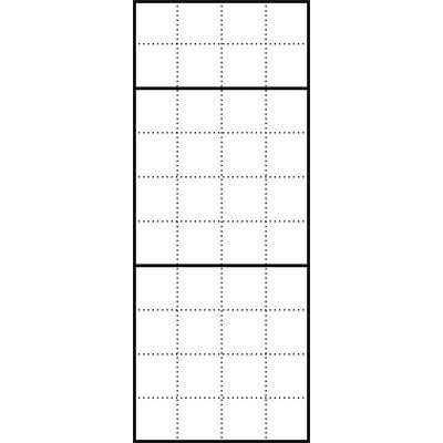 Diagram čtvercové mřížky 4x4 s body a dvěma tlustými horizontálními čarami, které rozdělují mřížku na dvě poloviny.