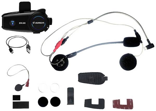 Albrecht BPA 600 15550 náhlavní sada Bluetooth® s mikrofonem Vhodné pro typ helmy všechny typy helem