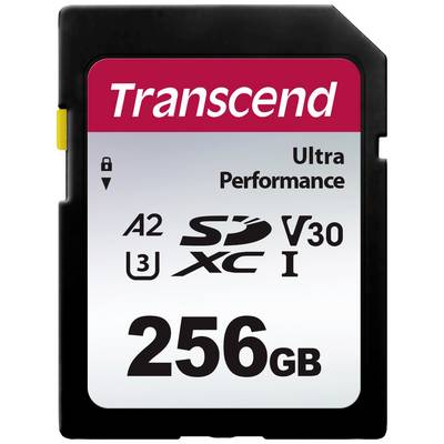 Transcend 256GB SD karta, Ultra Výkonnost, A2, V30, U3, SDXC třída, vhodná pro vysoce rozlišená videa a rychlý přenos dat.
