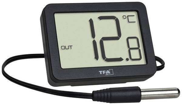 TFA Dostmann TFA - Thermometer - digital - Schwarz teploměr černá 30.1066.01
