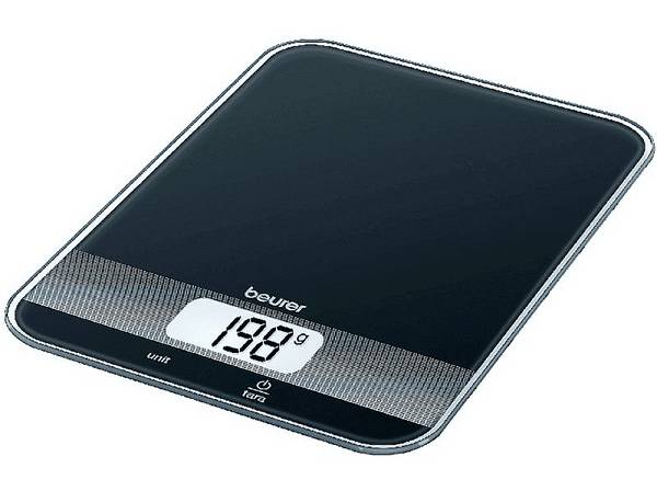Beurer KS 19 kuchyňská váha digitální  Max. váživost=5 kg černá 200 x 145 x 17