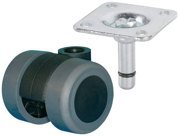 dörner + helmer 761340 761340 dvojité kolečko Ø kola: 35 mm nosnost (max.): 70 kg 1 ks