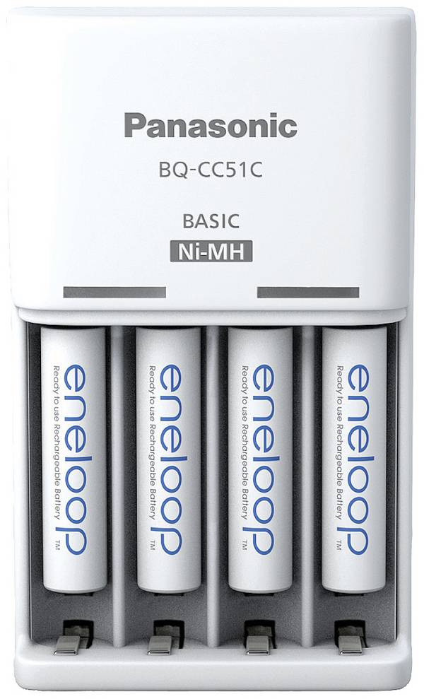 Panasonic Basic BQ-CC51 + 4x eneloop AAA síťová nabíječka NiMH AAA, AA