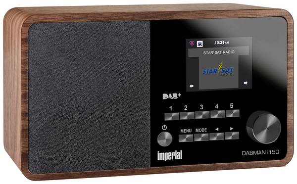 Imperial DABMAN i150 22-260-00 internetové stolní rádio, internetové, DAB+, FM, USB, Wi-Fi, LAN, internet, dřevo