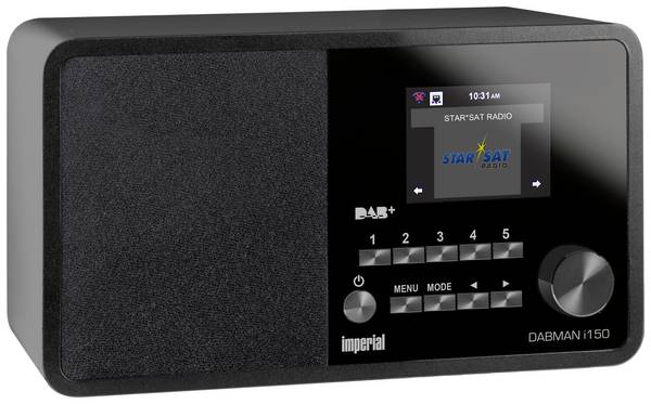 Imperial DABMAN i150 22-261-00 internetové stolní rádio, internetové, DAB+, FM, USB, Wi-Fi, LAN, internet, černá