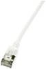 LogiLink CQ9061S RJ45 síťové kabely, propojovací kabely CAT 6A U/FTP 3.00 m bílá extrémně tenký , samozhášecí, flexibilní provedení, fóliové stínění, bez halogenů, s ochranou, krytí TPE 1 ks